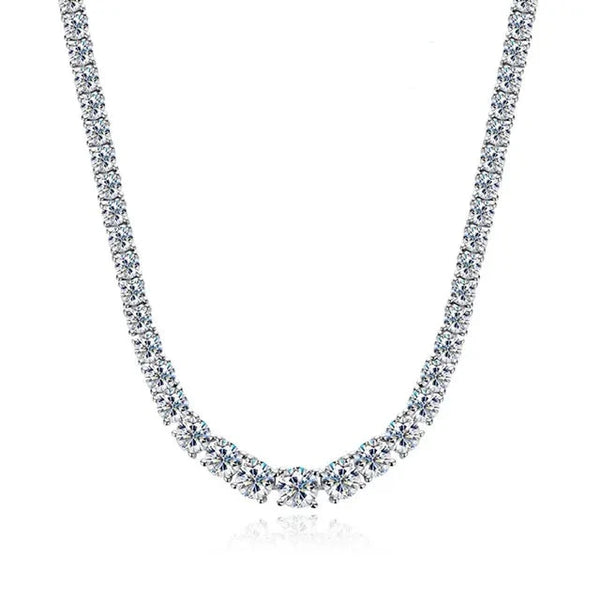 Moissanite Tennis Necklace Hiphop Party Jewelry