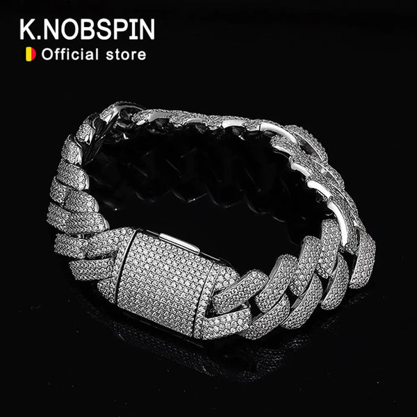 All Moissanite Cuban Bracelets