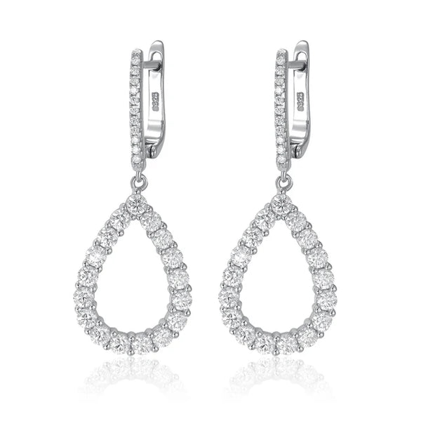 Full Moissanite Pandent Earrings for Women