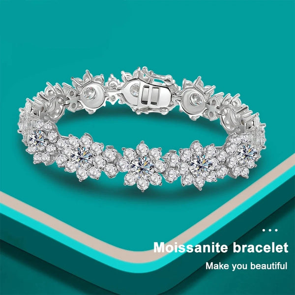 Sunflowers Design Luxury Moissanite Bracelet