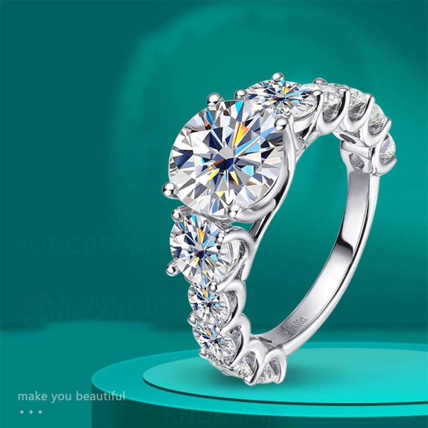 8ct D Color All Moissanite Ring