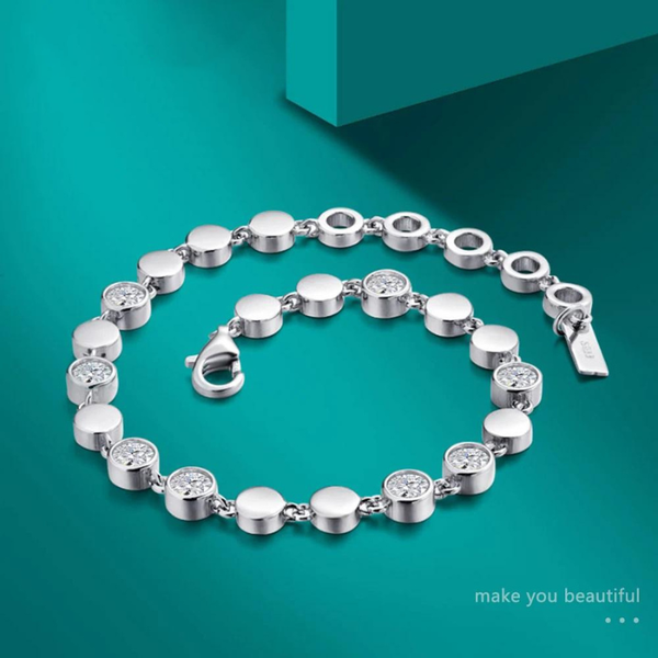 Moissanite Tennis Bubbles Bracelet